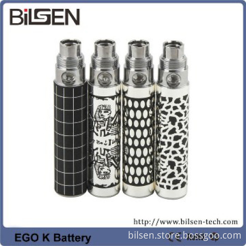 Ecigarettte new design Carved eGo k battery 650mAh